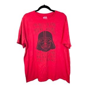 Star Wars Graphic Shirt Men's Size 2XL Red‎ "I'm not saying you're wrong"